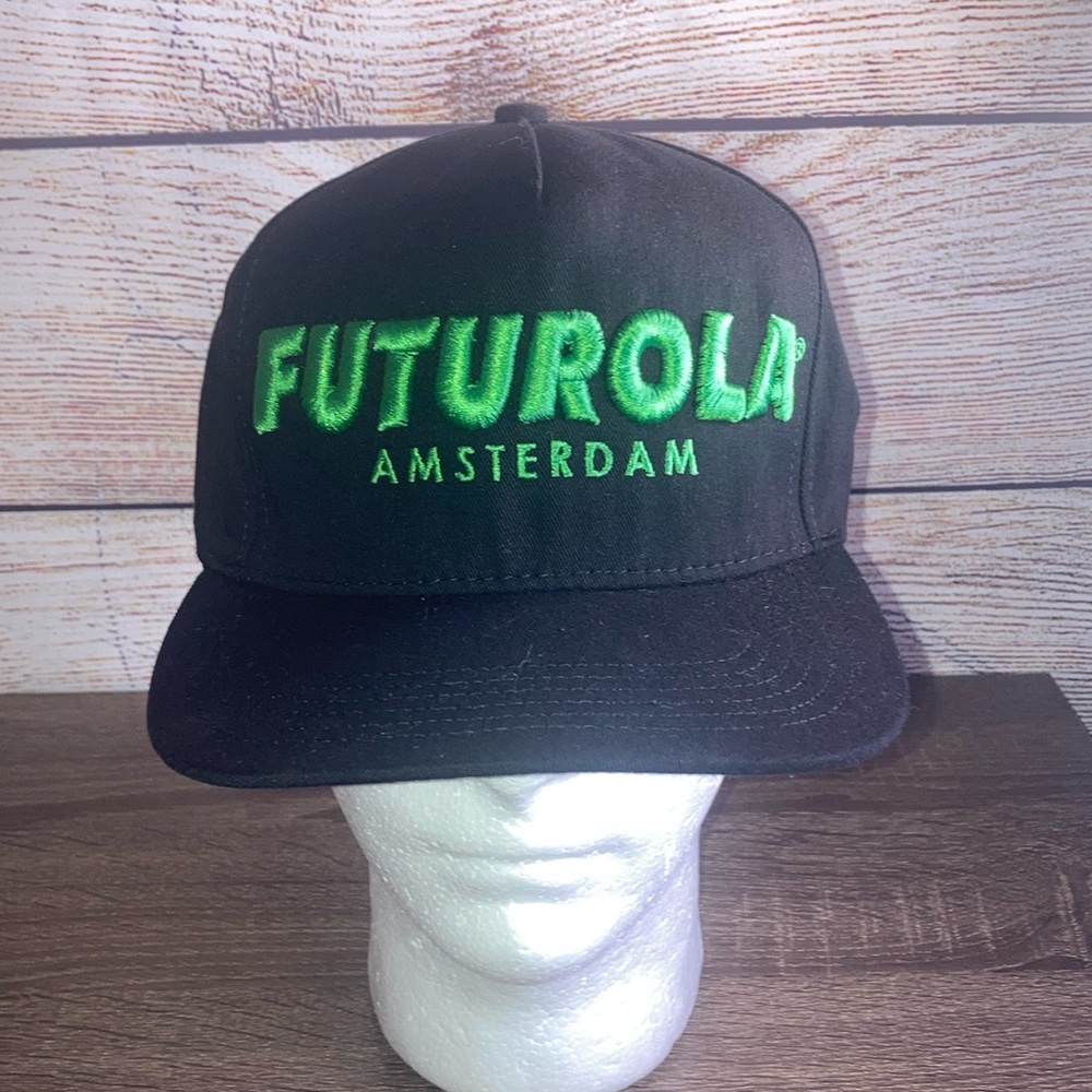Unisex Black & Green Futurola Amsterdam Coffee Shop SnapBack Hat